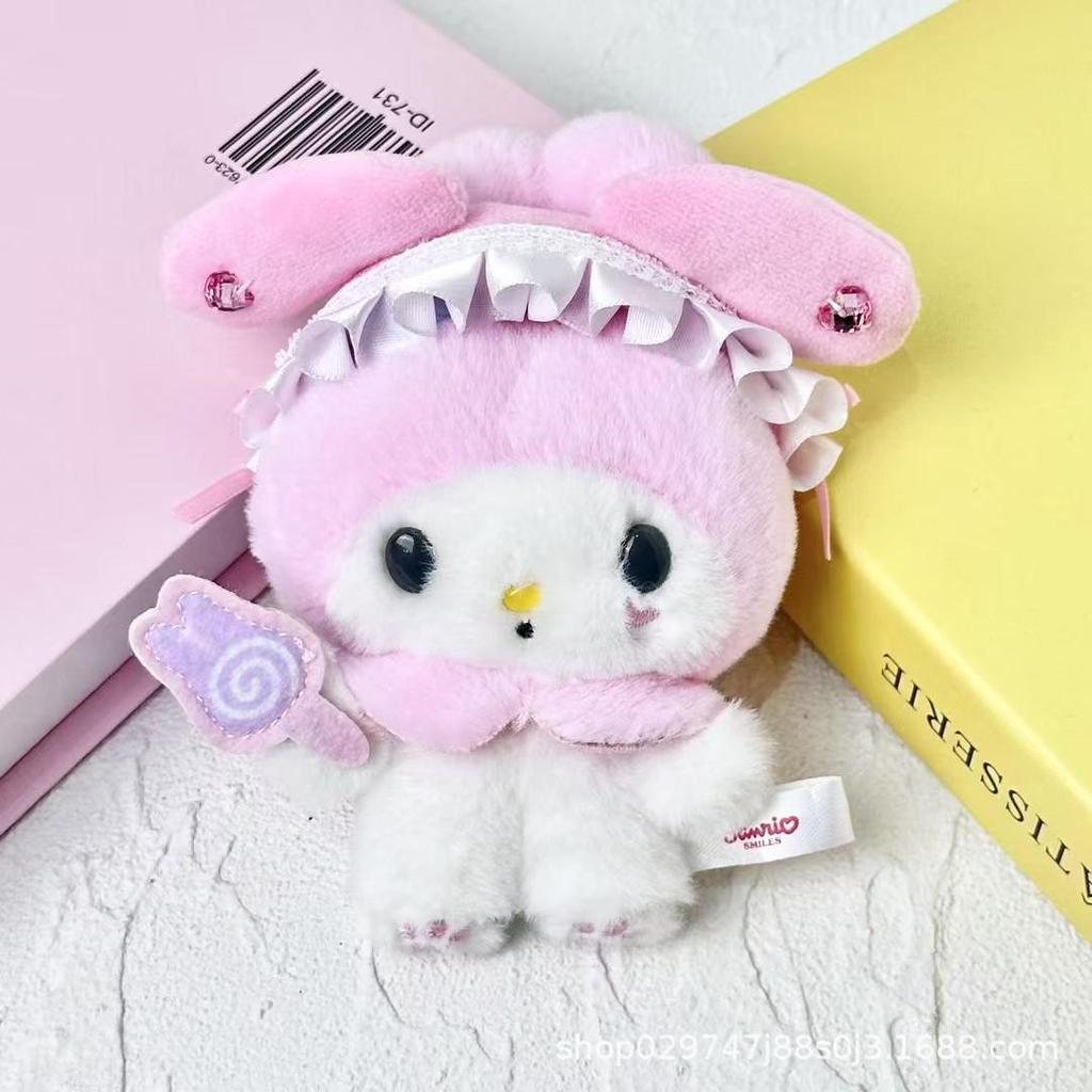 Hello Kitty Halloween Plush Doll with Labubu Headband and Pendant