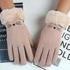 Unisex Fleece-Lined Suede Gloves for Outdoor Cycling and Driving - Cold-Proof, Touchscreen-Enabled for Autumn and Winter.