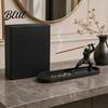 Incense Burner Tray Zen Samurai Ornament Swords for Desk with Ash Style Holder Minimalist Catcher Home Office Decor