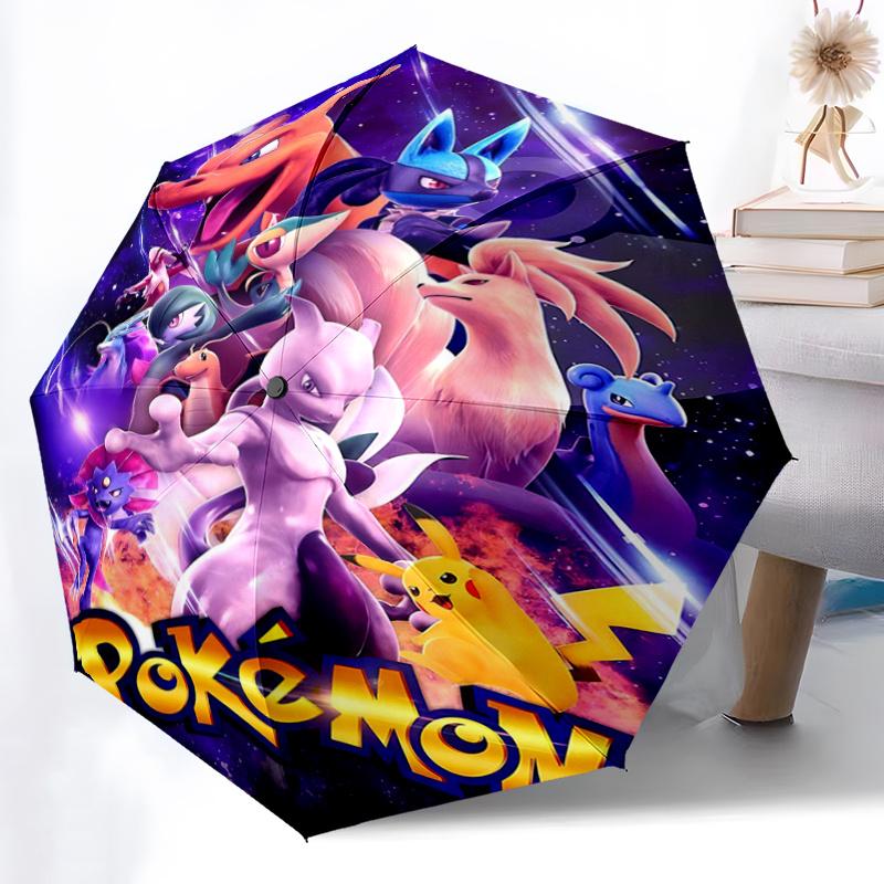 1pc Pokémon Adventure Automatic Opening and Closing Umbrella - Small Umbrella Suitable for Various Occasions I066