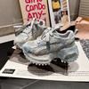 Fashion New Women Sneakers Luxury Crystal Flats Platform Sport Shoes 2025 Trend Winter Fashion Shoes Lace Up Walking Running Zapatos