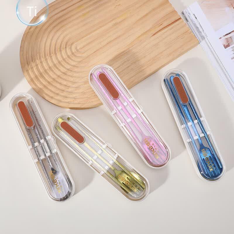 XTK-3052 Titanium Dopamine Portable Cutlery Set золотой