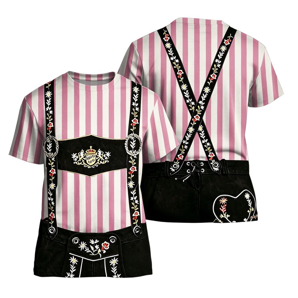 Herren T-Shirt mit kurzen Ärmeln und Retro Festival Print, lockere Passform, lässiges Sommer Top