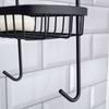 Bathroom Shelf Hanging on the Glass of a Shower Cabin for Cosmetics
