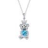 High-End European & American Micro-Inlaid Cute Bear Pendant Necklace for Women – Trendy Clavicle Chain Accessory