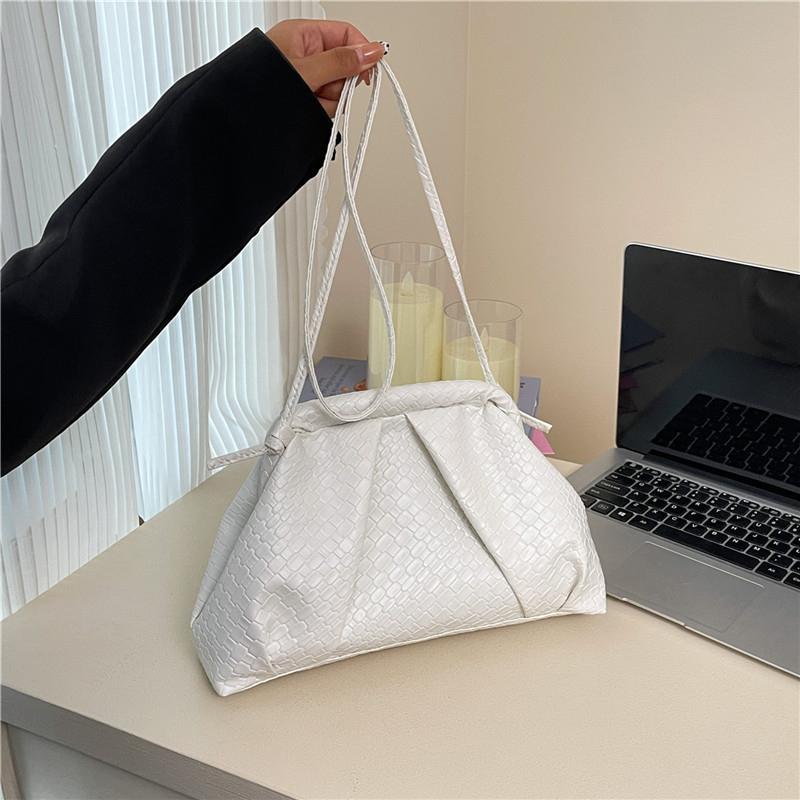 Woven Clip Women's Cloud Bag Fashionable Light Luxury Pleated Small Versatile and Stylish Shoulder Clutch Crossbody Bag