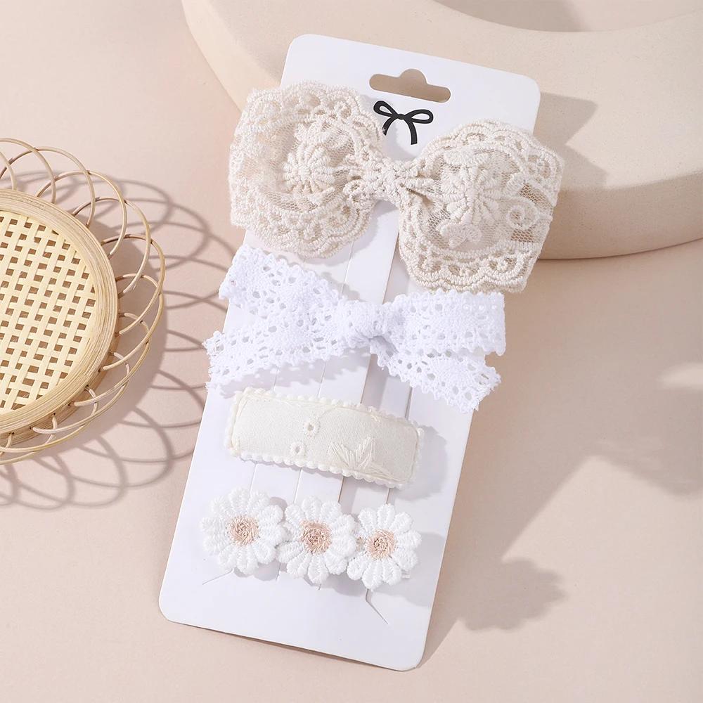 4Pcs/Set Baby Hair Clip Cute  Flower Butterfly Hairpins for Toddler Children Girl Lovely Clips Barrettes Headwear Accessories