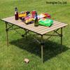 Outdoor Portable Folding Picnic Barbecue Table with Storage