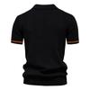 Men's Solid Color Sport Zipper Polo Shirt Athletic Social Polo Shirts for Men Office Slim Fit Polo
