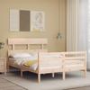 VidaXL Bed Frame with Headboard 120x200 Cm Solid Wood 3195086