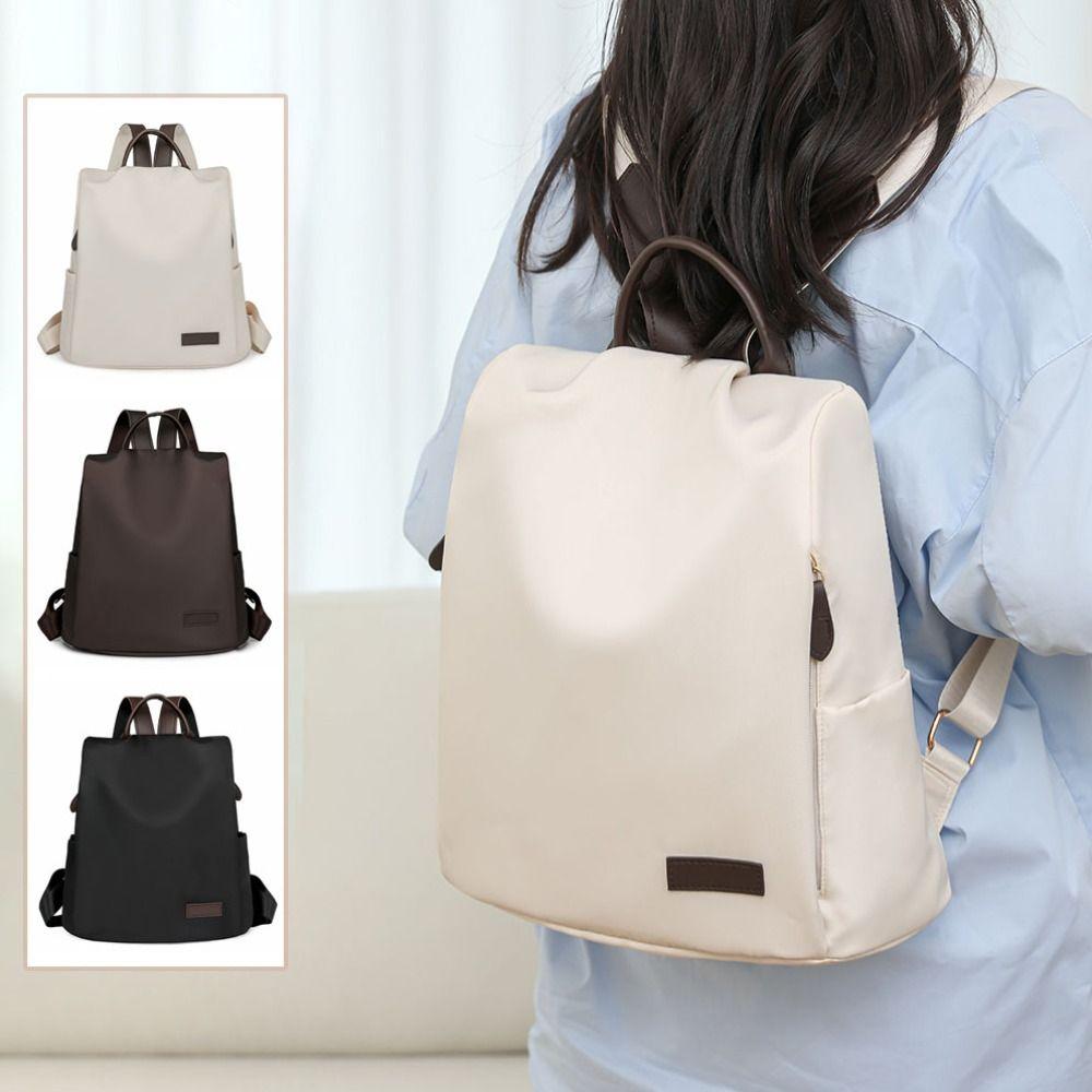 15.6Inch Nylon Backpack Anti-theft Travel Shoulder Bag Leisure Student School Bag  School
