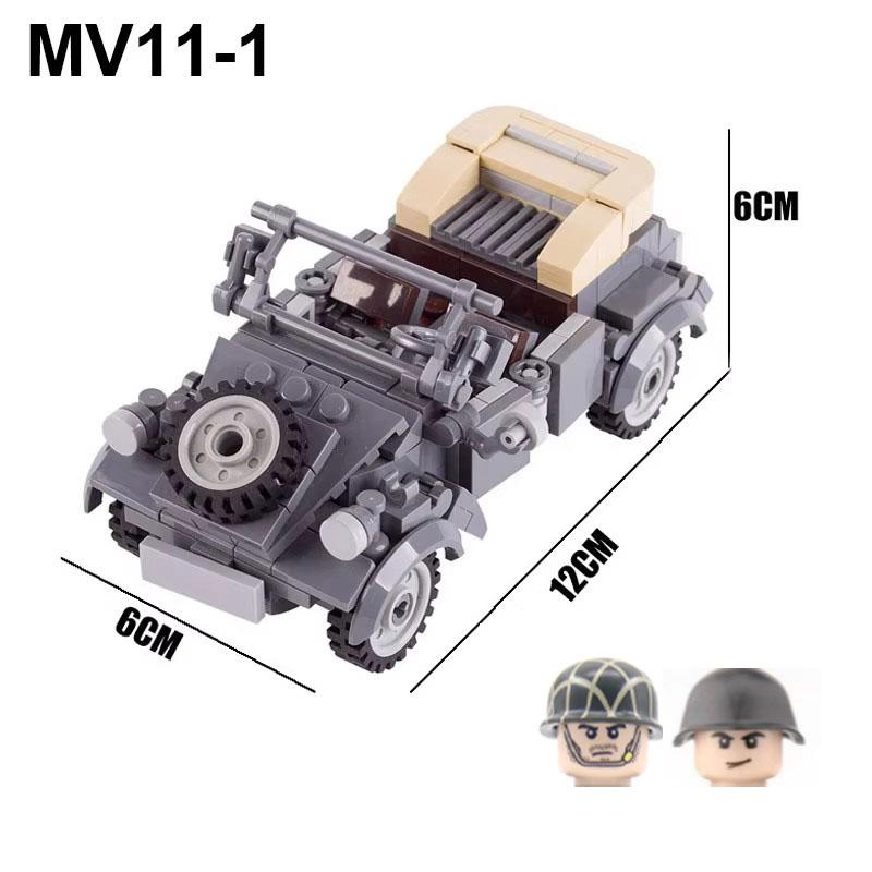MOC Jucării WW1 WW2 Vehicul Tanc Model Cărămizi de Construit Soldat German SUA Tancuri Tun Anti-tanc Mini Cărămizi Jucării Armată Copii