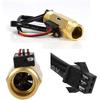 Water Flow Sensor Switch Hall Effect Water Flowmeter Meter 1-30L/min, DC4.5-18V, Copper - Water Flow Hall Sensor