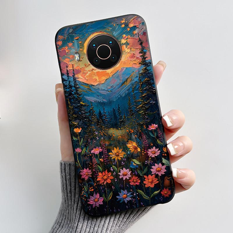 Viral Black Case For Nokia X20/Nokia X10 Fashion Dragon Kin Pattern Jelly Shell For Nokia X100 Shockproof Soft Cover