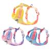Dog Traction Chest Strap Small and Medium-sized Dog Dopamine Contrast Color Dog Chest and Back Out Breathable Mesh Cloth Puppy Traction Rope