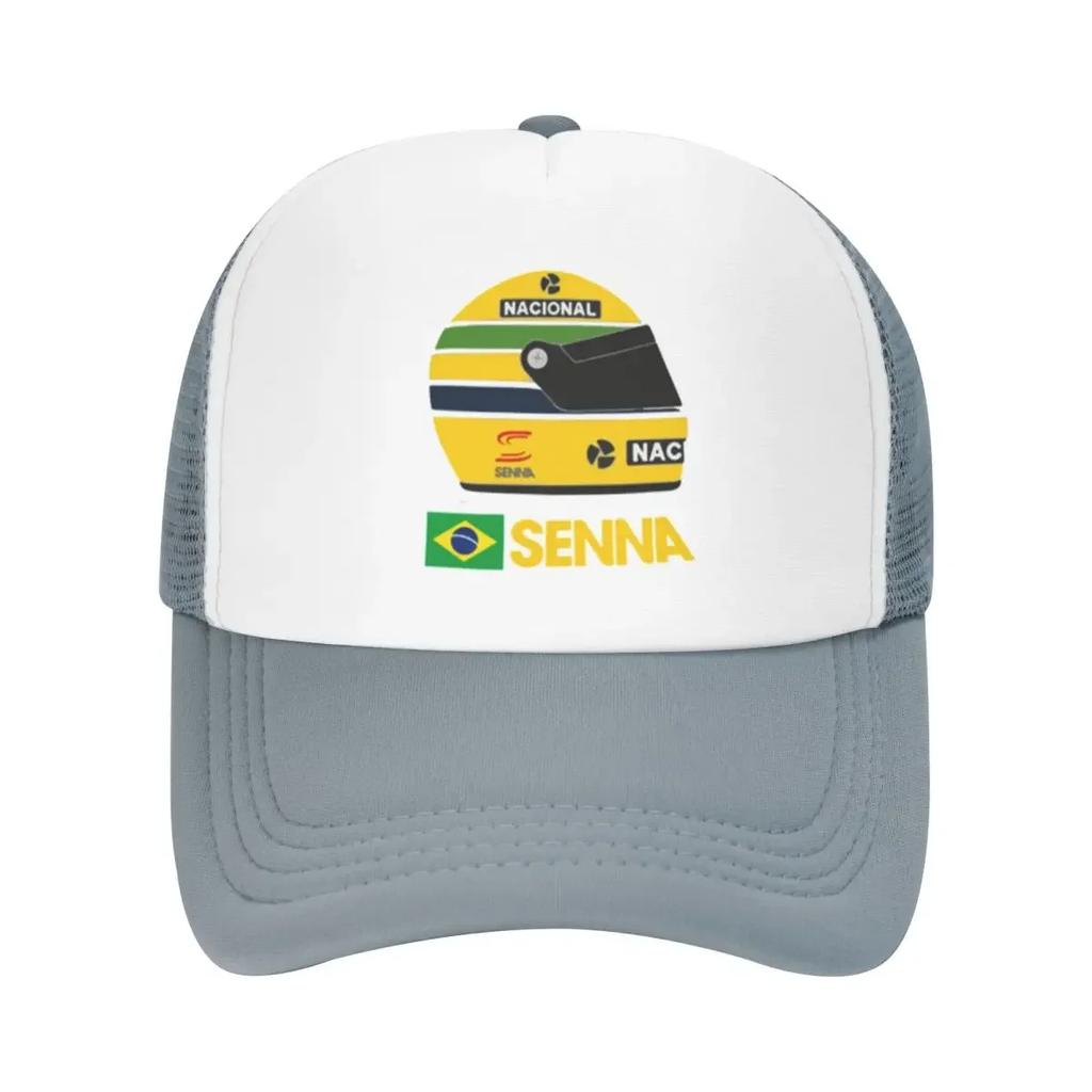 Senna Gelbe Helme Motocross Racing Reise Netz Baseballkappen für Herren Erwachsene Damen Strand Sonnenhut Snapback Kappe