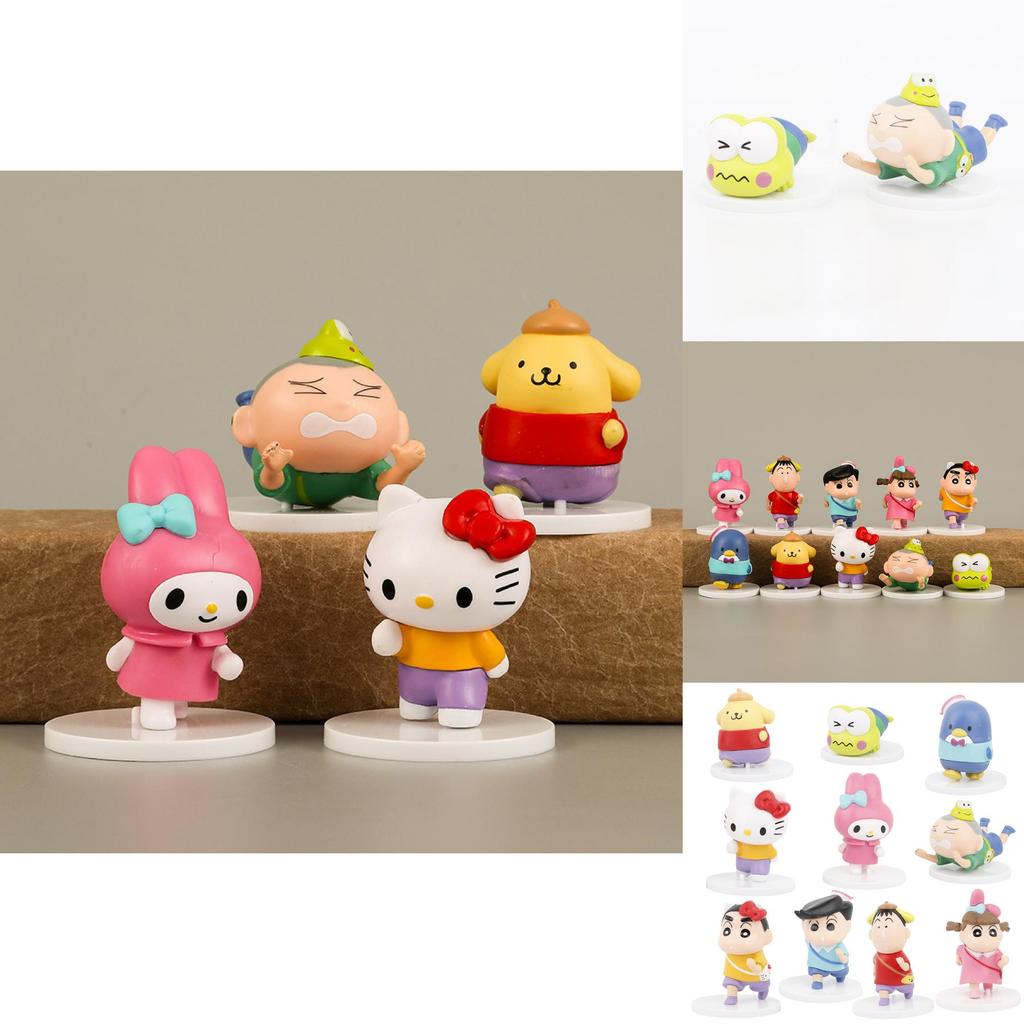 Adorable Pvc Anime Figures Set 10 Pieces Cute Character Collection For Fans