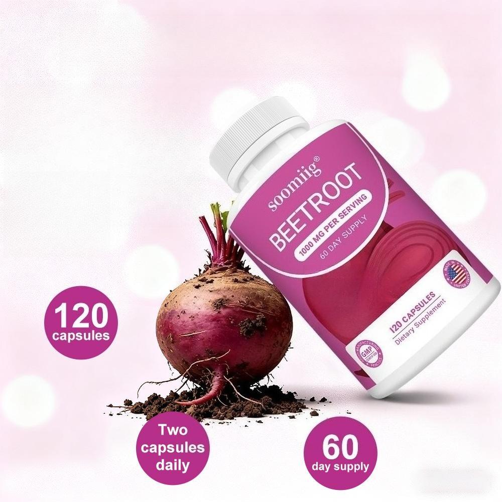 Bio-Rübenpulver 1000 mg pro Portion Nahrungsergänzungsmittel 120 Kapseln