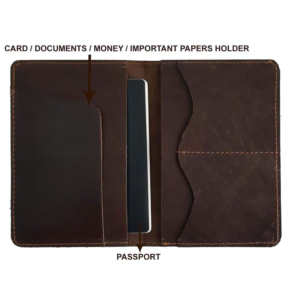 Portapassaporto In Pelle PU 3 Pezzi - Portadocumenti Viaggio Con Tasca Carte - Foto 8