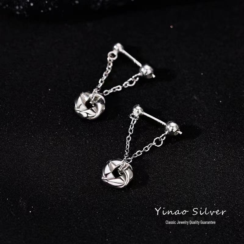 925 Sterling Silver Mobius Ring Earrings for Women - 2023 Light Luxury Niche Design, Hot Selling Autumn Jewelry