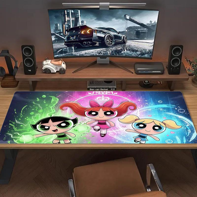 The Powerpuff Girls2 Print Cushion Non-slip Laptop Tablet Big Mousepad XXL Mat Mini PC Playmat With Lock edge