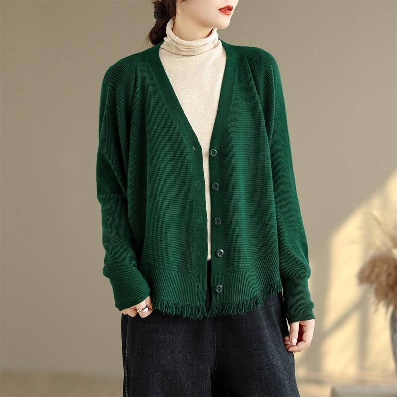 knitted vintage causal loose Spring autumn winter woman cardigan sweater for women sweaters clothes