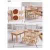 Miniature Model Mini Oak Dining Table Chairs Table Table Food Play Dollhouse Accessories Diy