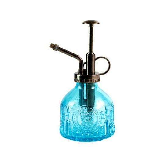 Retro Embossed Glass Spray Bottle – Small Pressure Watering Can for Garden & Home Flowers