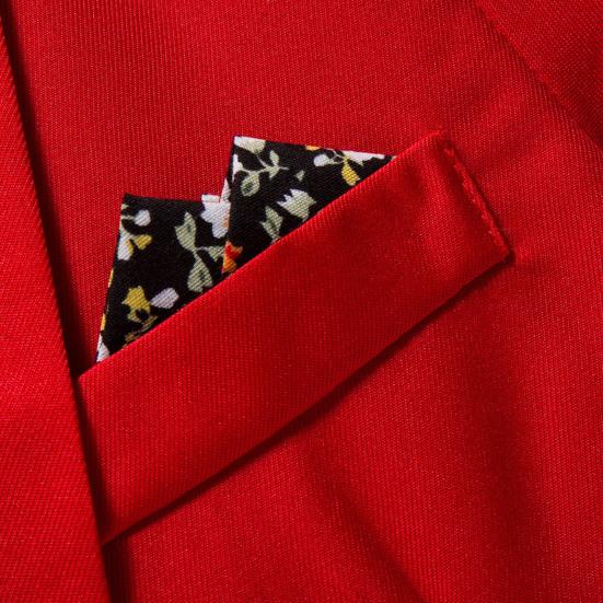 Men Suit Coat Formal Business Style Slim Fit Single Button Solid Color Cardigan Lapel Pockets Long Sleeve Satin Commute Office Groom Wedding Prom