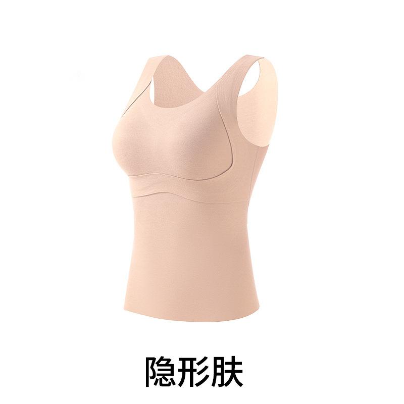 

German velvet thermal underwear three-in-one vest, large size with chest pad, sub-breast primer, autumn and winter models M