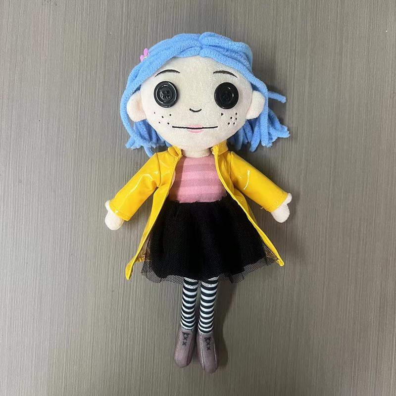 25Cm Coraline Plush Stuff Cartoon Figure Kawaii Doll Soft Pillow Ugly Kids Cute Collectible Dolls Decoration Toys Birthday Gifts