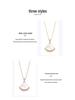 Natural Mother-of-Pearl Double-Layer Fan Pendant Necklace - Women's Luxury Clavicle Chain