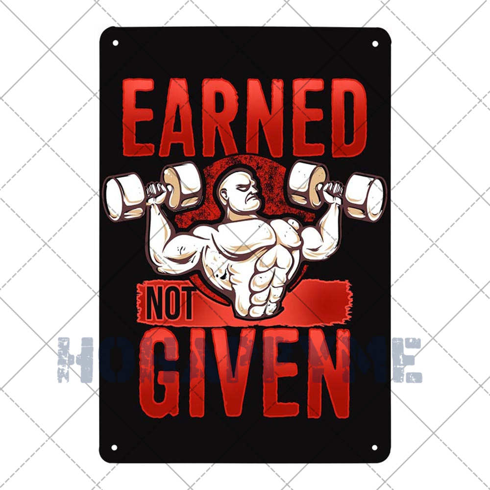 GYM Signs Tin Painting Metal Vintage Plaque Decoration Metal Wall Art Sportsman Retro Poster Iron Plate Home Decor 20x30cm