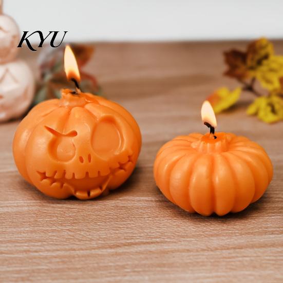 Silicone Candle Mold DIY Pumpkin for Halloween, Handmade Scented Making Mold, Gypsum Crafts Casting Cement Clay Epoxy Resin Reusable