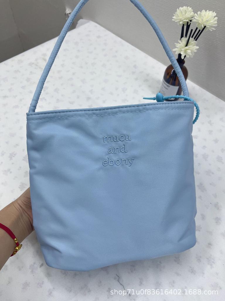 Niche Design Women'S Bag Fashion Commuter Embroidered Handbag Shoulder Nylon Bag