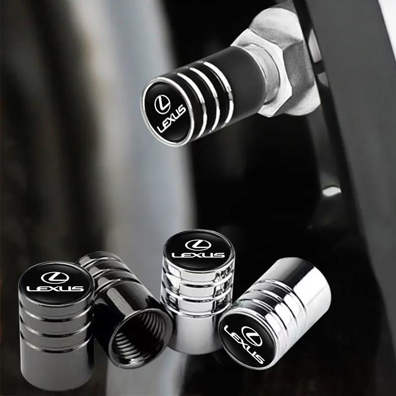 4 Stück Metall Auto Rad Reifenventilkappen Ventilschaftgehäuse für Lexus IS250 IS200 CT200h GS300 LS430 RX450h LX570 IS300 ES RX LS IS NX CT LX