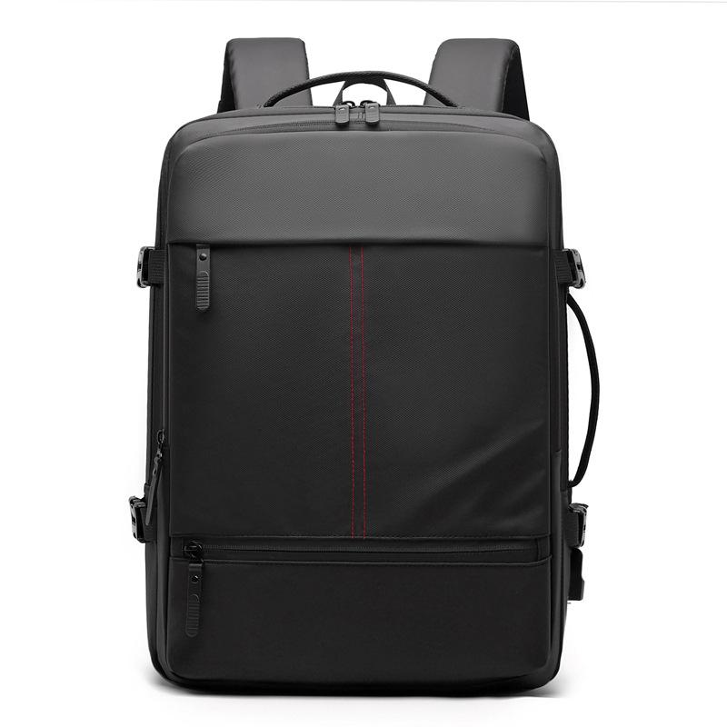 Expandable Men's Travel Backpack for Business and Short Trips - Large Capacity and Multifunctional Laptop Bag