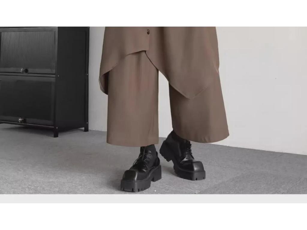 High-Grade Yamamoto-Style Irregular Buttoned Culottes for Men and Women