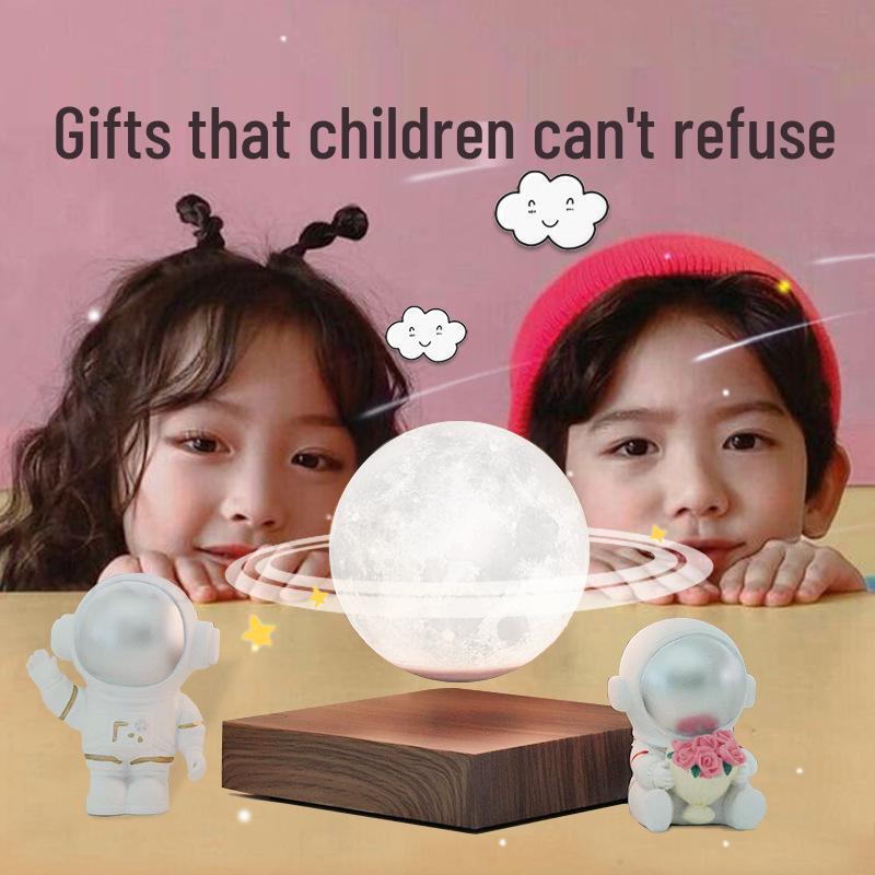 Handmade Magnetic Levitating Moon Globe Night Light - Creative Gift for Kids' Room