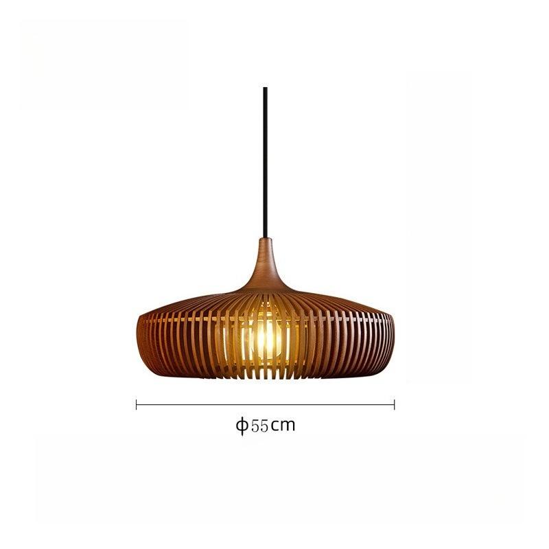 JOYINLED Log Wood Hanging Pendant Lamp Birdcage Creative Luxury Chandelier for Dining Room Study Living Room Loft Lamp Dia.43/55