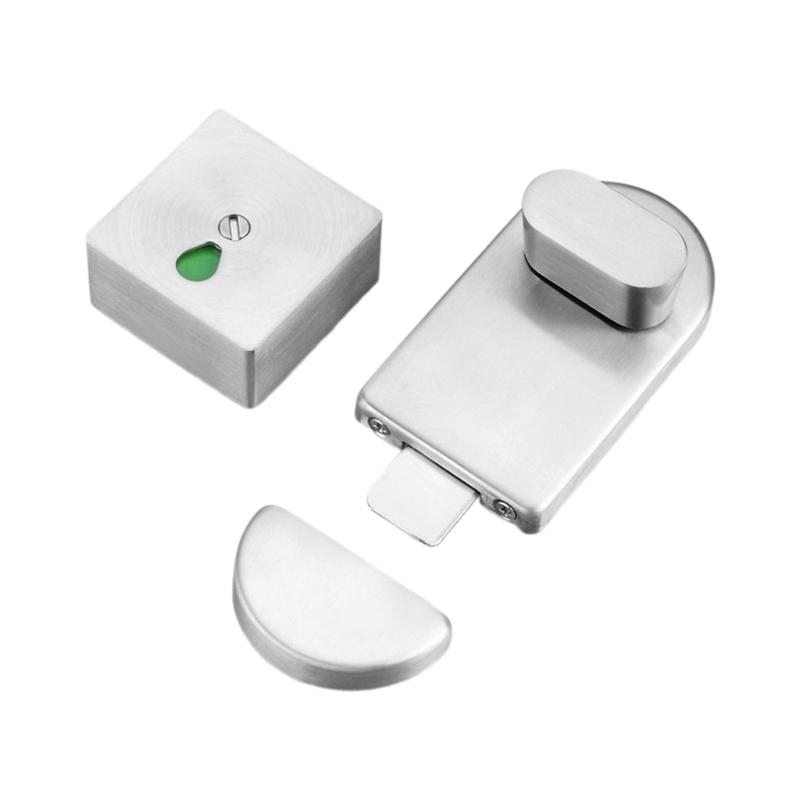

Round Indicator Privacy Door Lock 304 Stainless Steel Toilet Indicator Lock Simple Install for Offices Schools & Malls