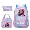 Kpopn New Hunter Witch Double Shoulder Backpack Student School Bag Travel Backpack 3-Piece Set Anti-Water Large Capacity