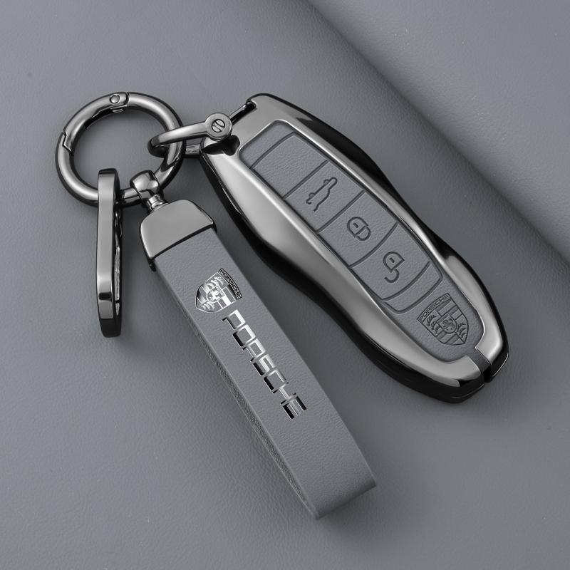 Fashion Car Key Case Cover Shell For Porsche Panamera Spyder Carrera Macan Cayman Cayenne 911 970 981 991 Keychain Fob Accessory
