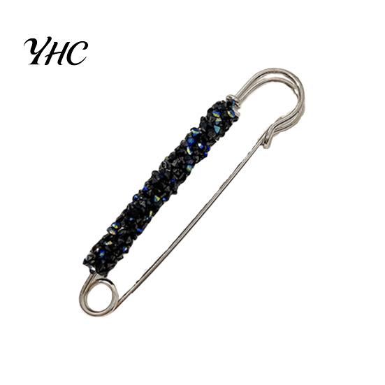 Shawl Clip Fashion Faux Crystal Waist Buckle Fixed Strap Charm Lady Brooch Pin Safety Sweater Cardigan Jewelry Accessory Jean Button