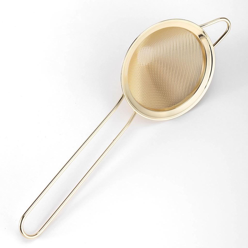 Fine Mesh Strainer 304 Stainless Steel Conical Sieve Tea Strainer with Long Handle for Cocktail Bar Coffee Juice Filtering Tools
