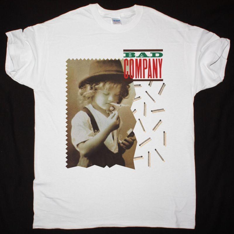 Bad Company Dangerous Age 1988 White T-Shirt Rock Tee S разноцветный