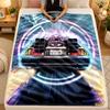 Flannel BlanketBack to the Future Warm Soft Throw Blanket for Indoor Sofa Bed Living Room Use