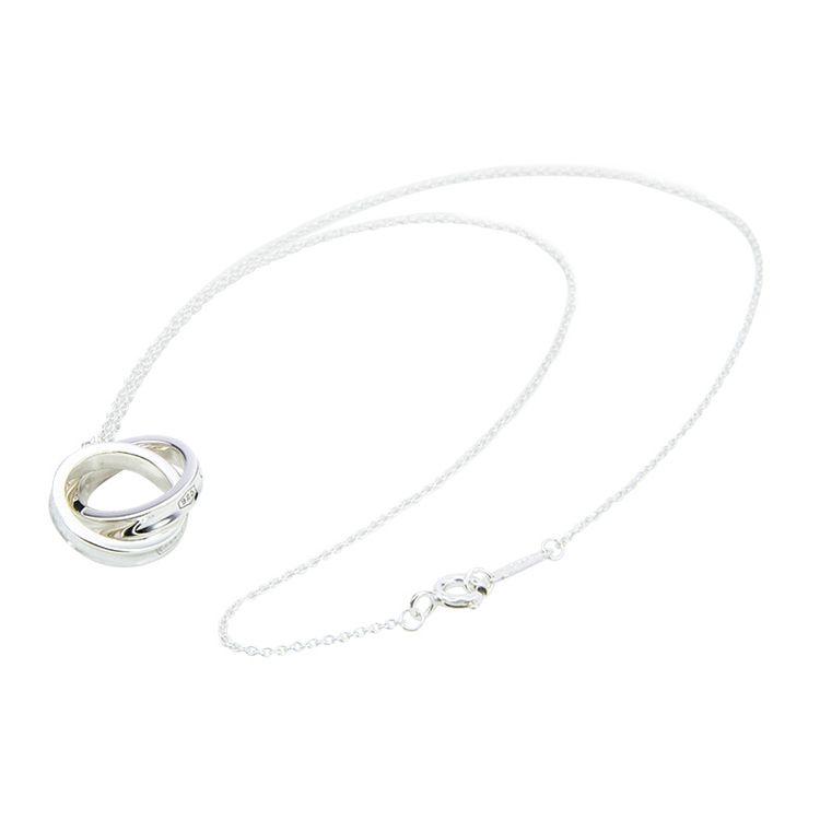 Tiffany & Co.. Modische Doppelring-Anhänger-Halskette Damen Halskette 22992139