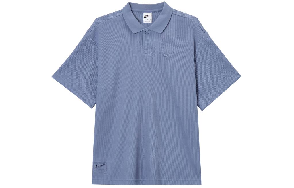 Nike Swoosh Polo Shirts Men's Indigo Polo Collar Moderate IH8665-499
