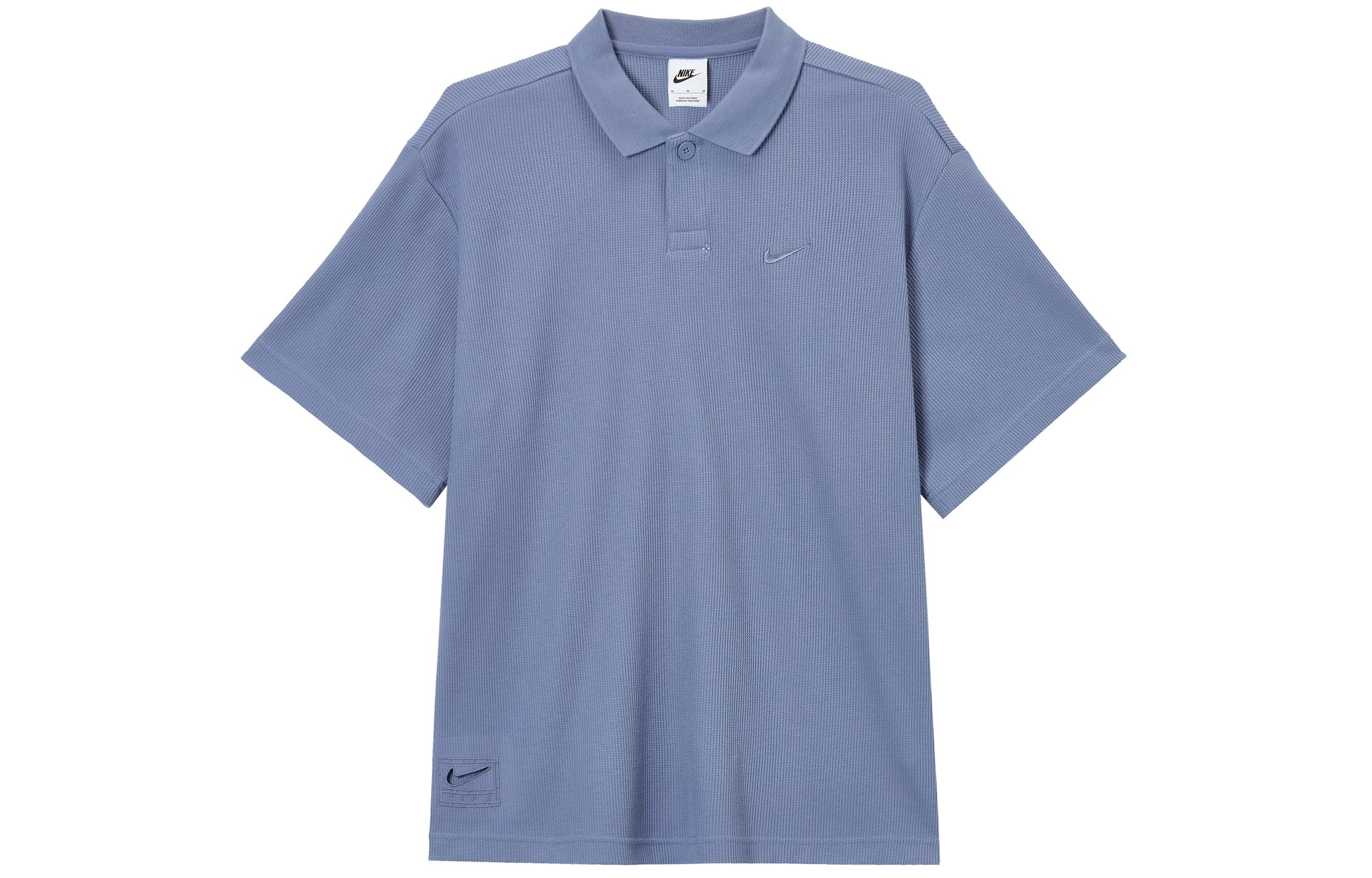 Nike Swoosh Polo Shirts Men s Indigo Polo Collar Moderate IH8665-499 L